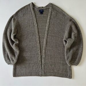 Daytrip Olive Taupe Oversized Open Front Cardigan Fall/Winter Layer Knit Size S